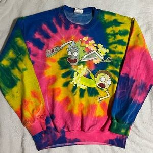 Tie-Dye Rick and Morty Sweatshirt